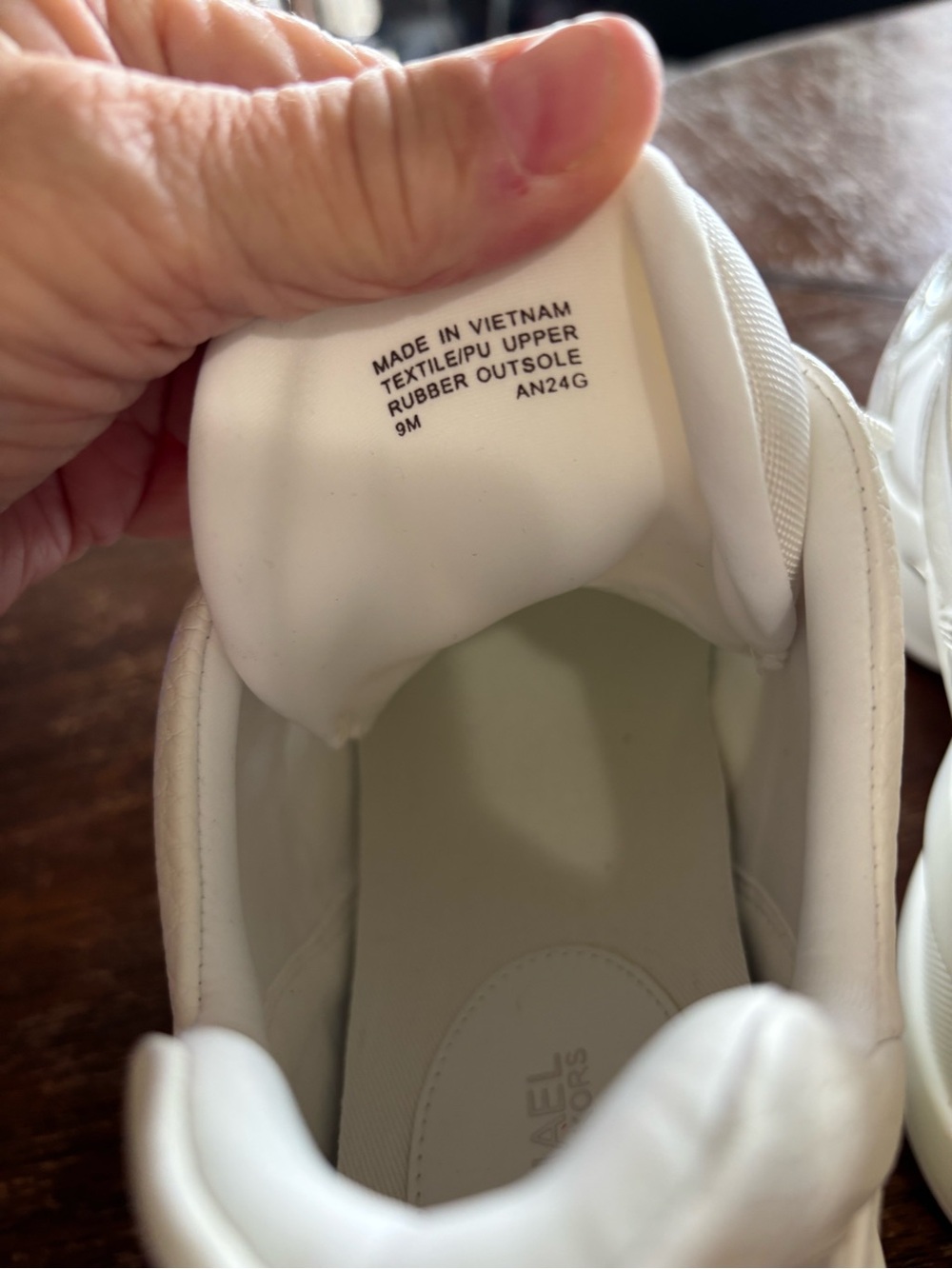 Michael Kors Cream Leather & Mesh Platform Sneakers - Picture 8 of 9